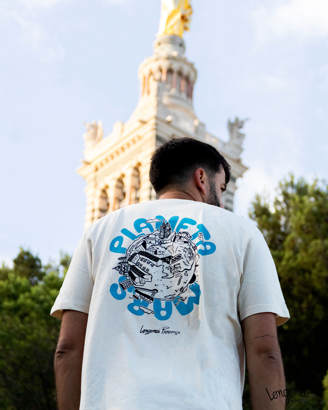 T-Shirt  "PLANETA MARS" Marseille Vélodrome Bonne mère Vieux Port – Longomai