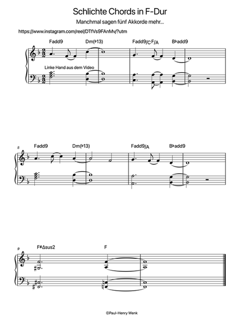 Manchmal sagen fünf Akkorde mehr....