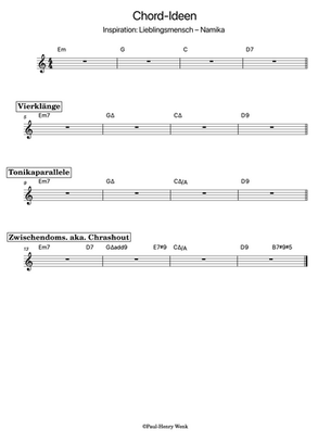 Chord-Ideen zu "Lieblingsmensch"