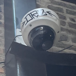 Nothing says “cameras in use” like a tagged camera.