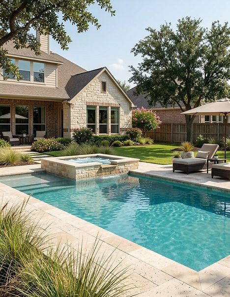Custom Pool and Outdoor Living AI Rendering