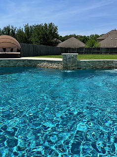 Custom Pool Build with Outdoor Kitchen  in Katy, TX