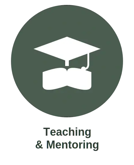 Teaching & Mentoring icon, flat illustration, blue and pink, square