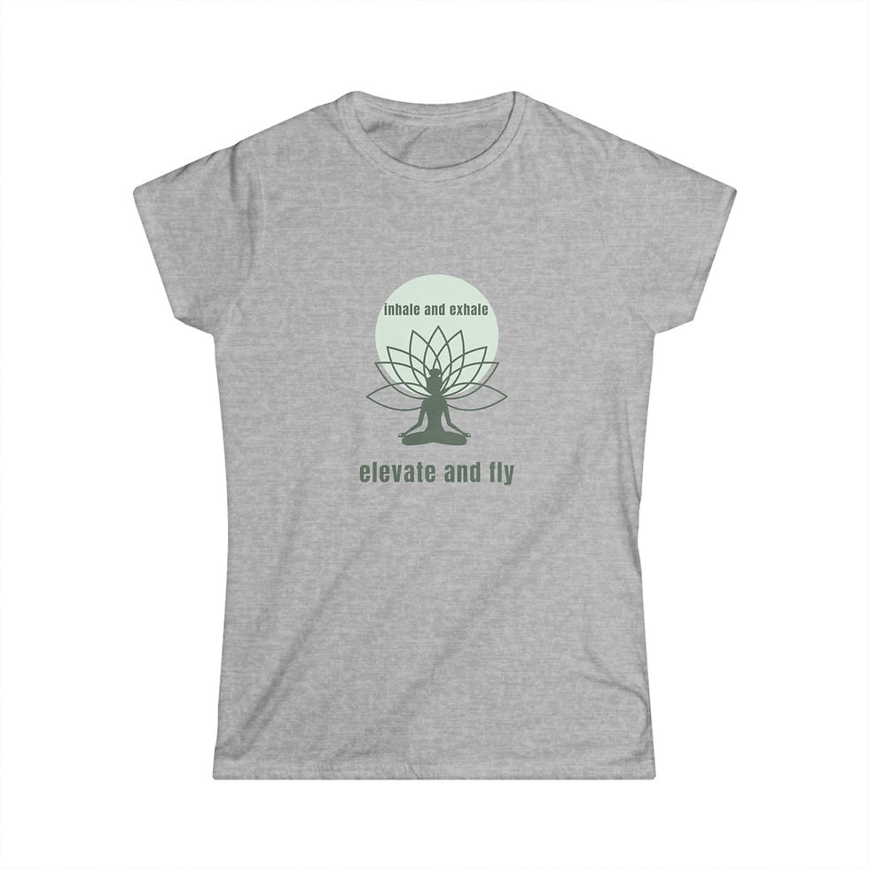 Thumbnail: Women's Inspirational Tee - Elevate and Fly, Yoga Shirt, Mindfulness, Meditation