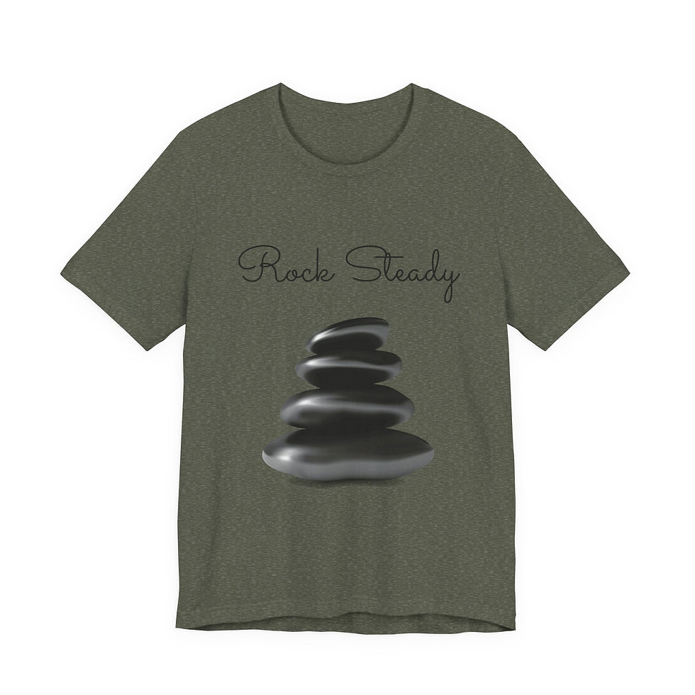 Thumbnail: Rock Steady Zen Stones Tee — Workout, Relaxation & Mindfulness Man