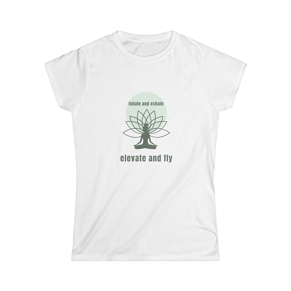 Thumbnail: Women's Inspirational Tee - Elevate and Fly, Yoga Shirt, Mindfulness, Meditation