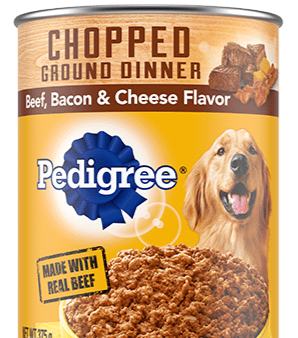 Pedigree Chopped Ground Dinner with Beef, Bacon & Cheese