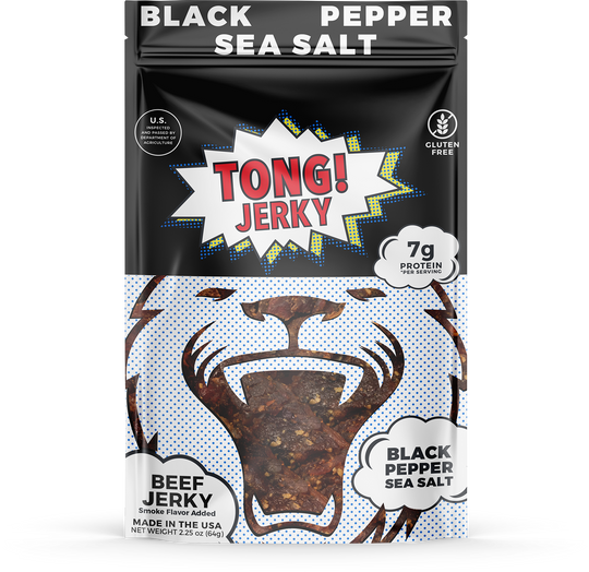 Tong Jerky Black Pepper Sea Salt