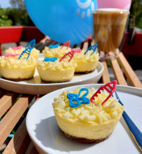 Gender Reveal Petit Cheesecakes