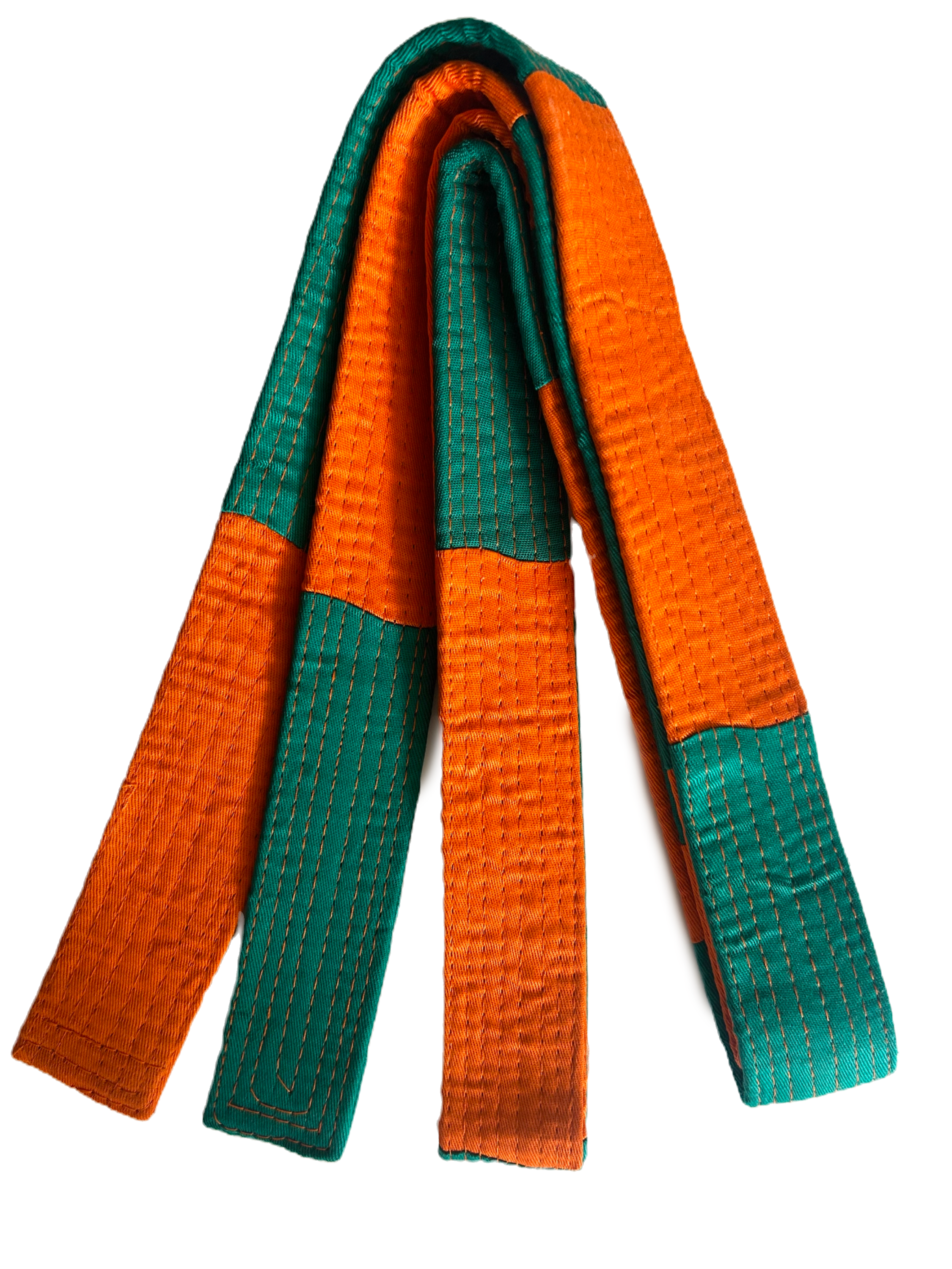 CEINTURE RIGIDE ORANGE/VERTE