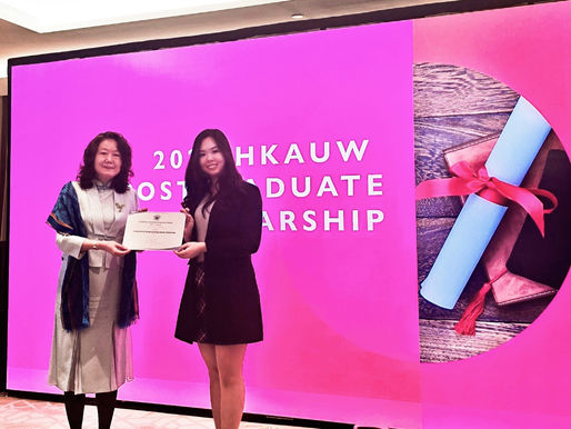 Vinci Ying Jia Cheung has been awarded the 2024 HKAUW Kunpeng Postgraduate Scholarship
