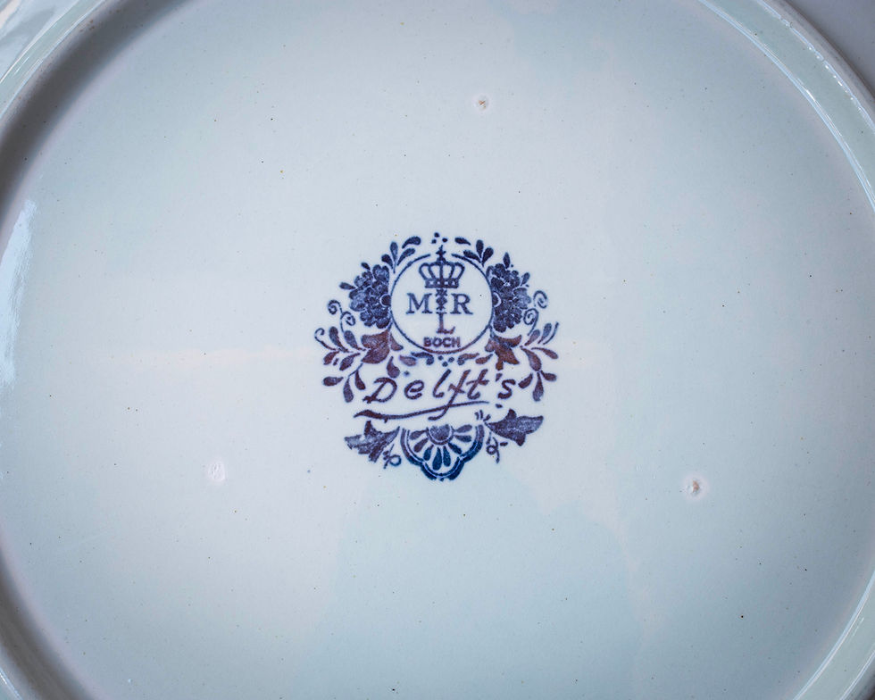 Miniatura: Prato Decorativo em Faiança Estilo Delft