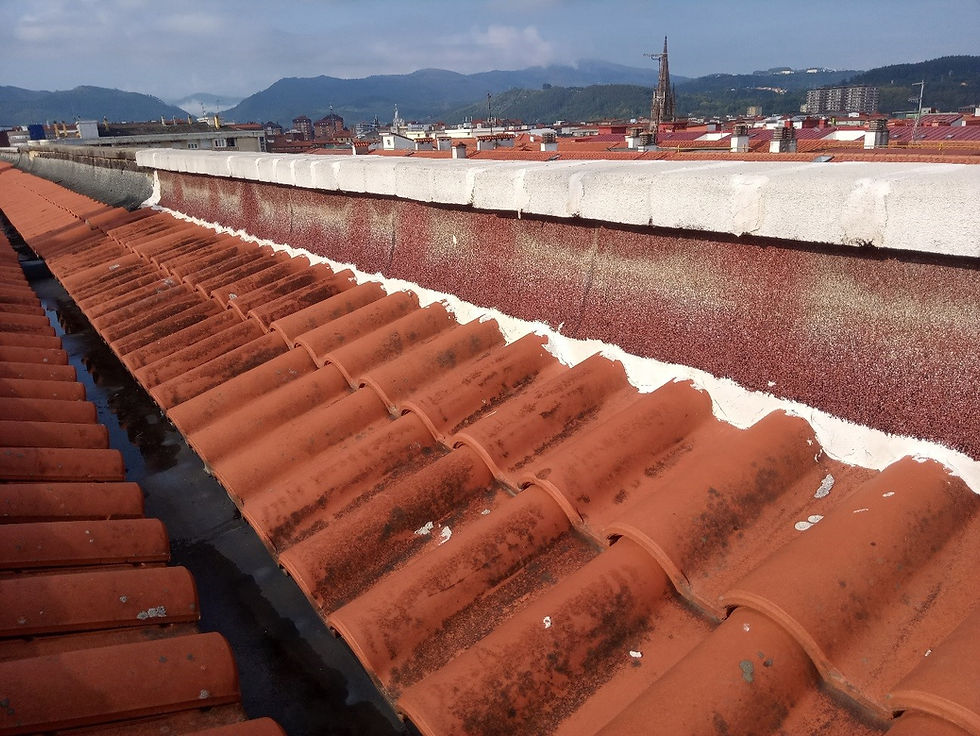 Zona del tejado sin rehabilitar