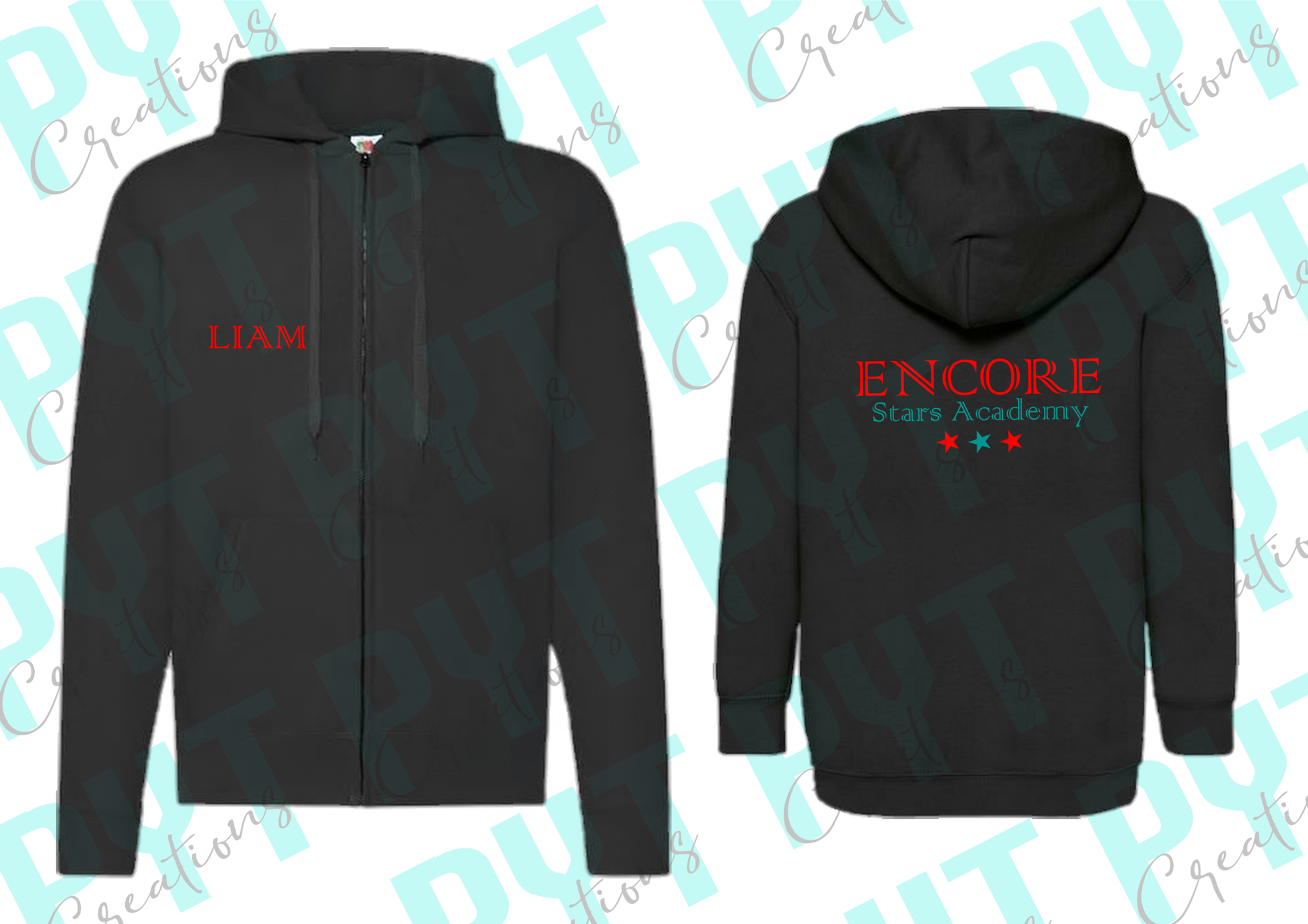 Encore Stars Academy BLACK ZIPPER Hoodie (PYTfotl)