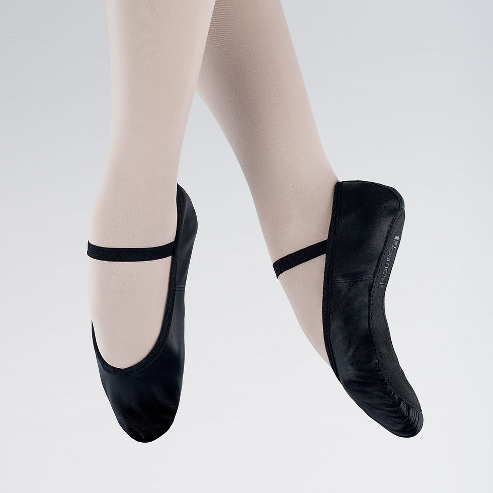Thumbnail: Leather Full Sole Ballet Shoes