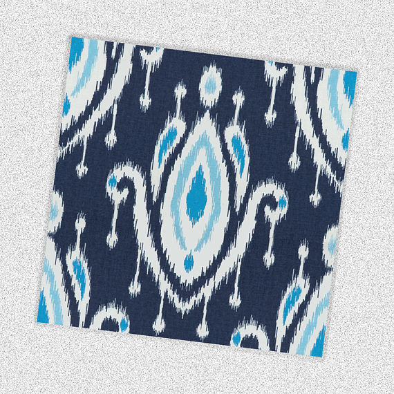 Miniatura: Vinyl Tile Sticker Blue Ikat F203