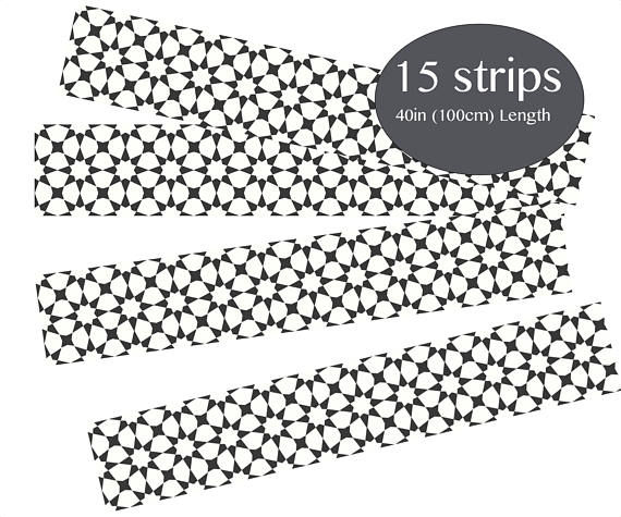 Miniature : 15pc Stair Strips BX302 black