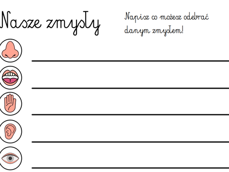Poniedziałek - 15.03.2021 - zmysły