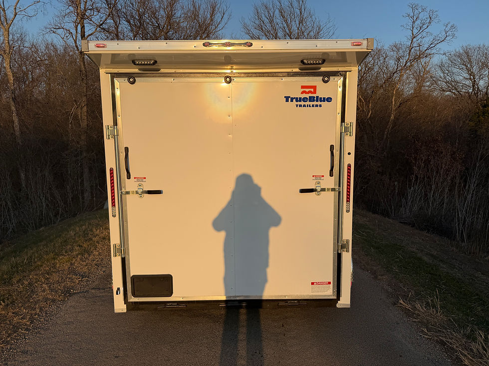 Thumbnail: 2026 TrueBlue 12x7x7 Enclosed Cargo Trailer – White