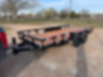 16x83 LaCosta heavy-duty utility trailer with stored ramps, 7K axles, and C-channel frame