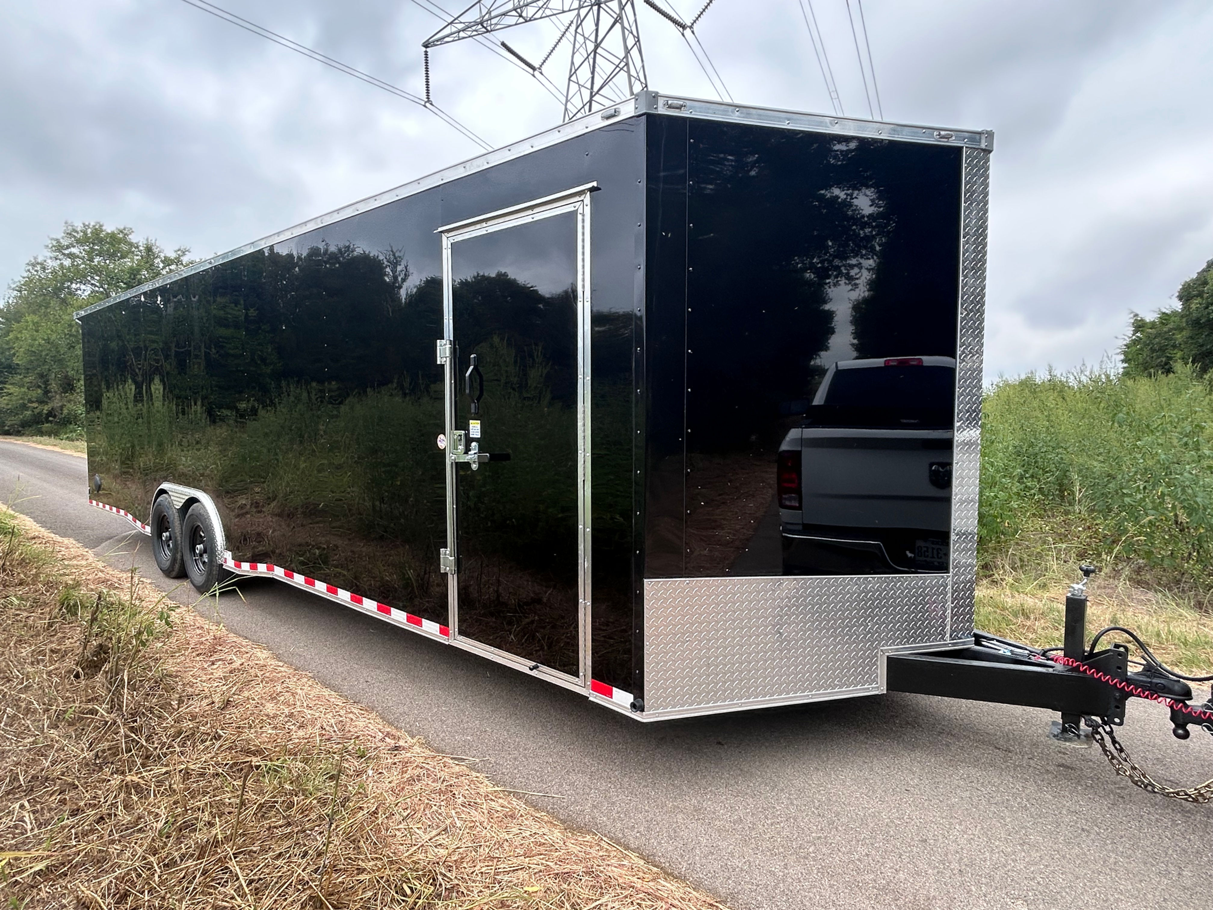 2026 TrueBlue 28x8.5x7 Enclosed Car Hauler - Black