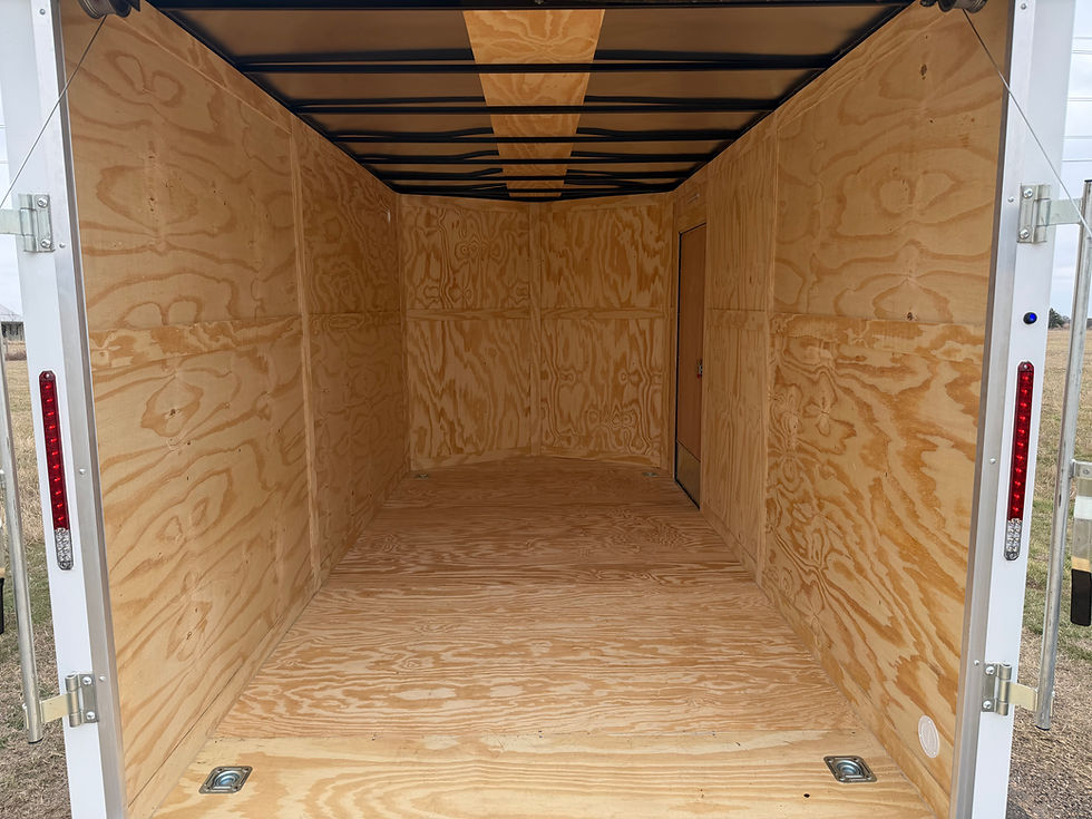 Thumbnail: 2026 TrueBlue 14x7x7 Enclosed Cargo Trailer – White