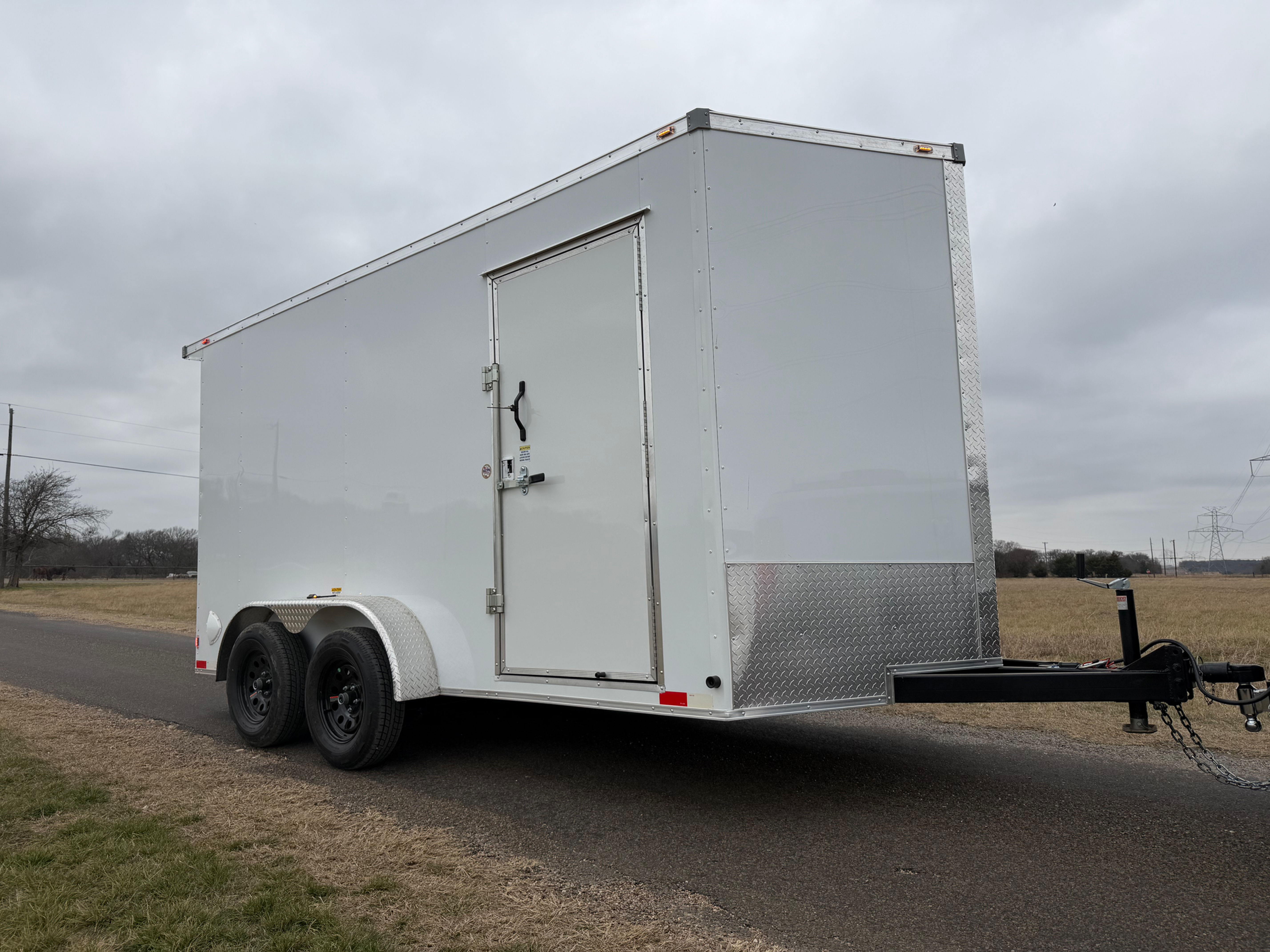 2026 TrueBlue 14x7x7 Enclosed Cargo Trailer – White