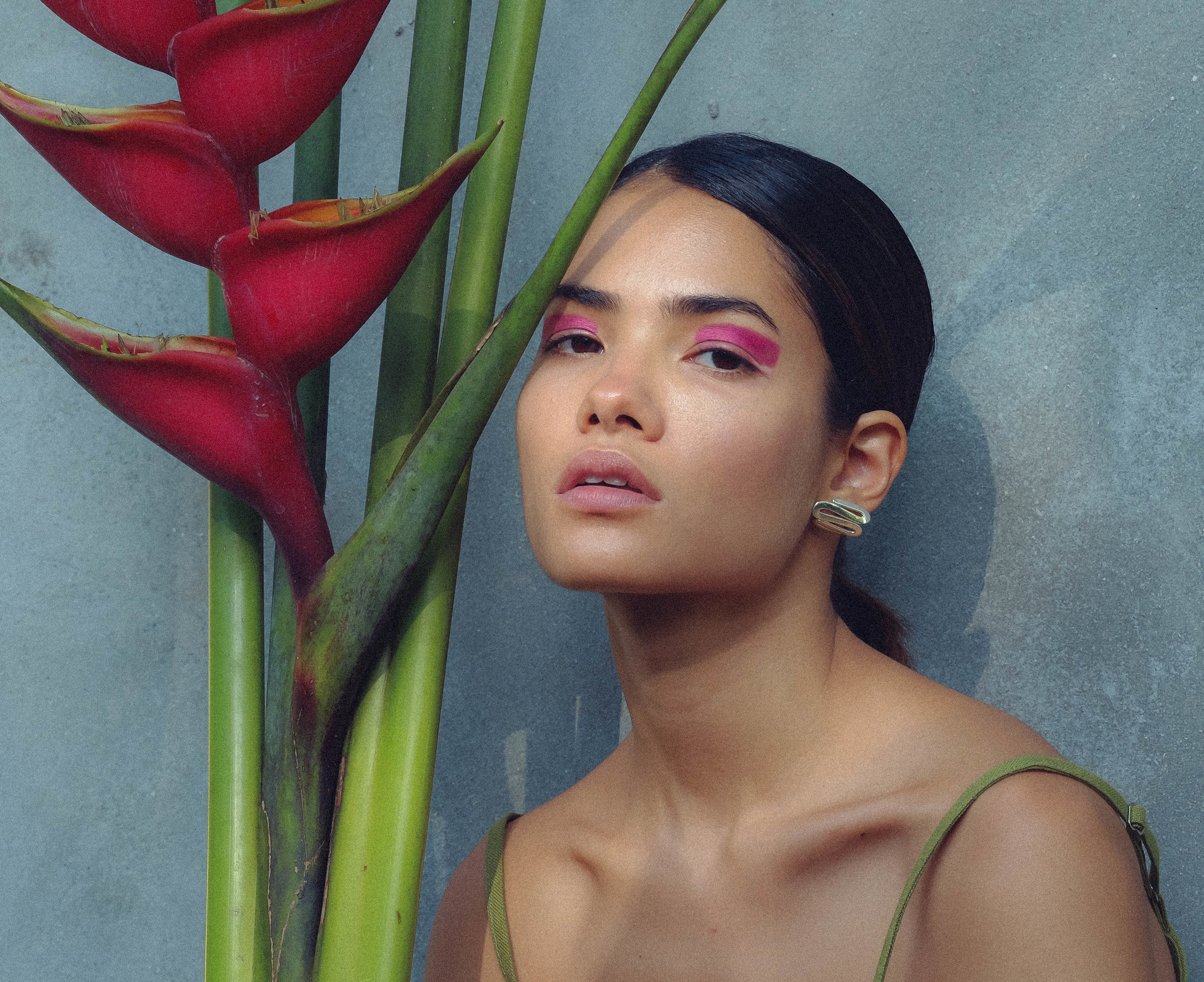 Luiny Undulations Brass Cuff Earrings