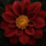 Close-up of an intricate red quilled flower with a golden center, symbolizing detailed and precise AI design.