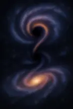 Vibrant blue and orange spiral galaxies in space, symbolizing unlocking potential and exploring new AI frontiers.