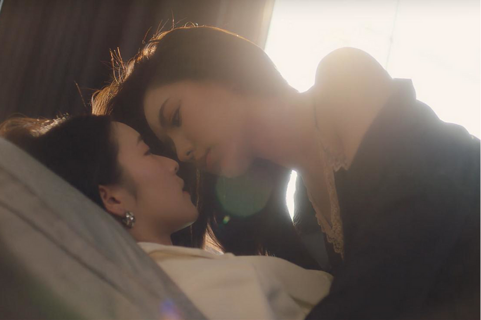 Le hovers over Rann after a chaotic morning stumble leaves the two tangled together in bed, creating a moment so tension-filled it could practically burn the house down.