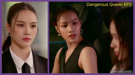 Tangkwa as Queen in Dangerous Queen EP2, serving powerful visuals in sleek, form-fitted suits that capture her confident, commanding aura.