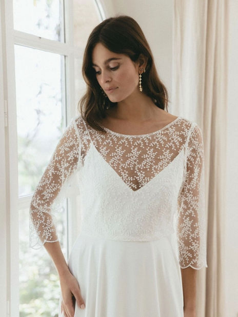 Braut top aus der Mix and Match Kollektion mit langen Ärmel