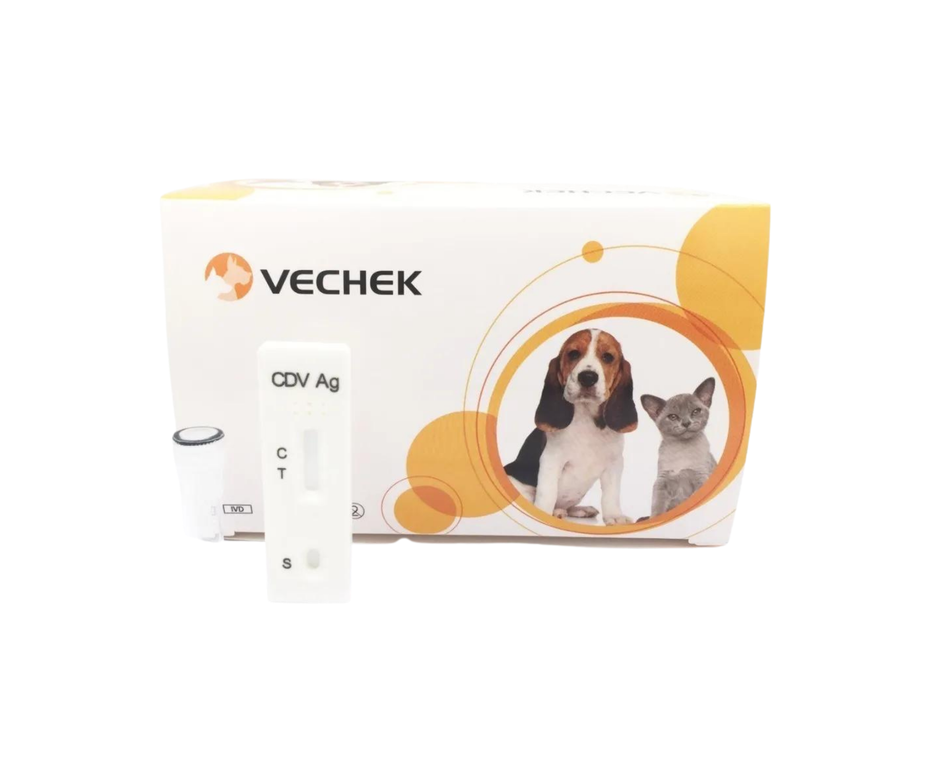 Prueba de Moquillo Canine Distemper Virus AG TEST  Caja 10 piezas