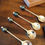 Minijatura: Vintage Bombay Duck London – Demi-Tasse Teaspoons, Set of Four (Grey Lustre)