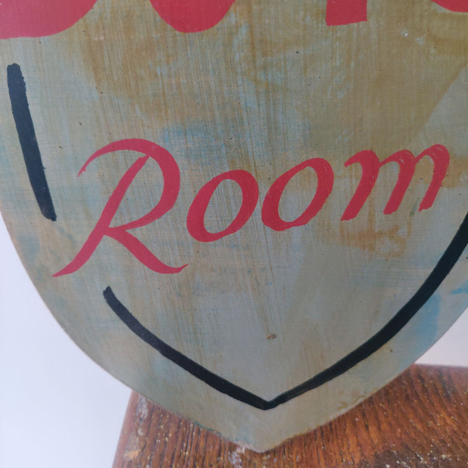 Vintage style girls / boys hand made and painted on wooden shield signs !!!