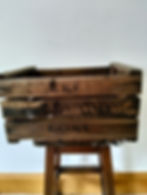 Vintage French Wooden champagne Crate Stencilled RBF Reims original