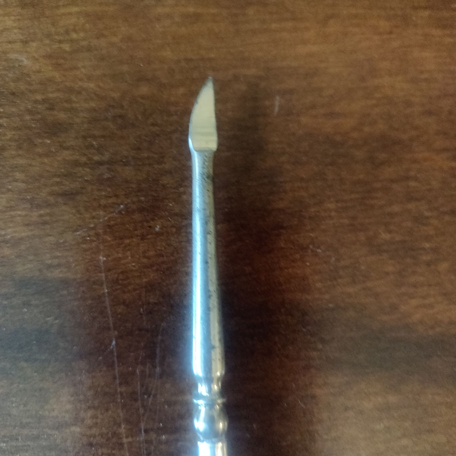Antique 1919 London silver cuticle pusher marked c .d Charles Dalgleish?