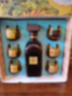 Vintage Bypass 96 brandy bottle with six original glasses and original box rare!