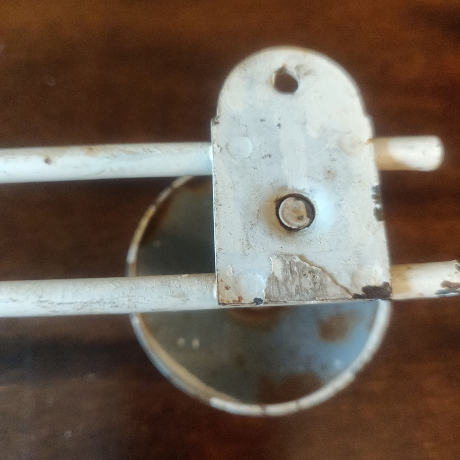 Vintage French 2 metal wall mounted coat hook