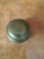 Vintage Small Round Brass Pill Snuff Box Plain Lidded Pocket Pot