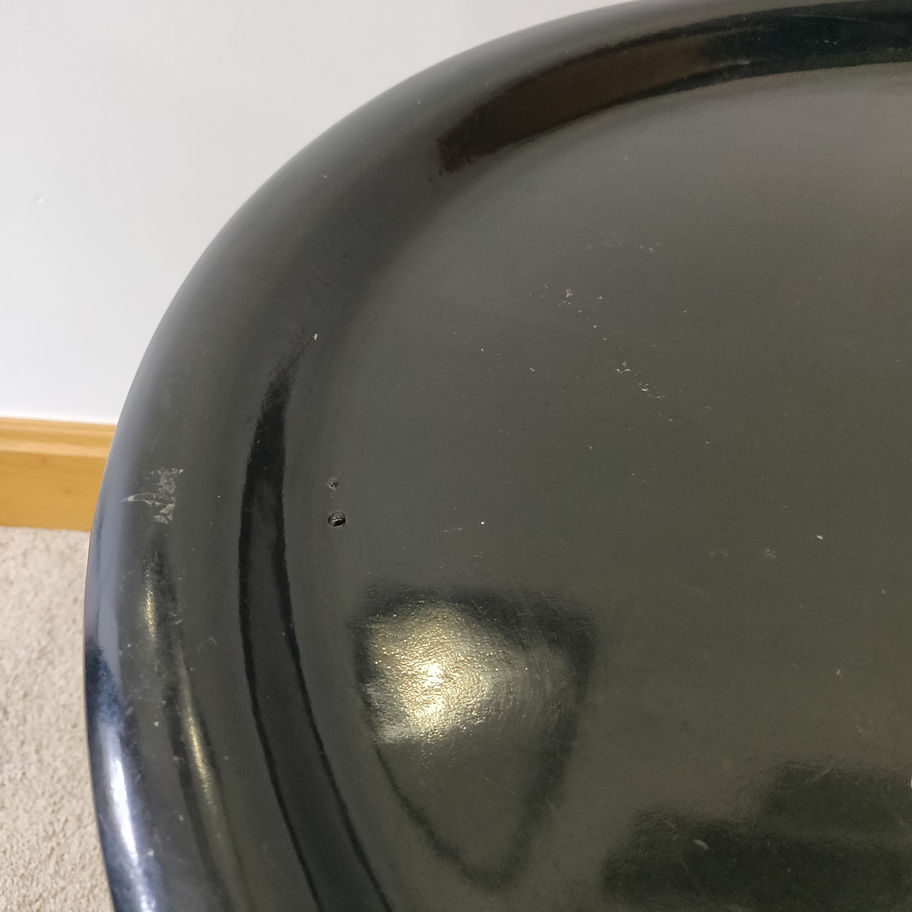 Antique Victorian late 19th century very large oval toleware/ enamel? Tray