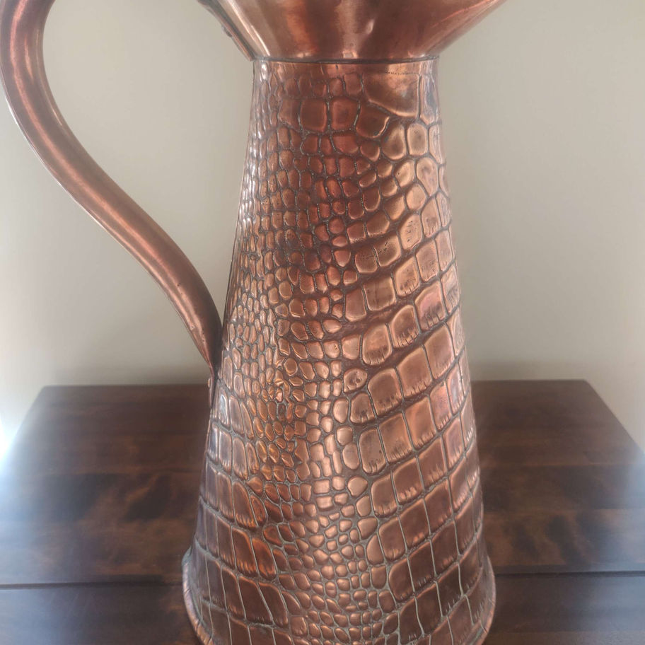 arts and crafts copper jug