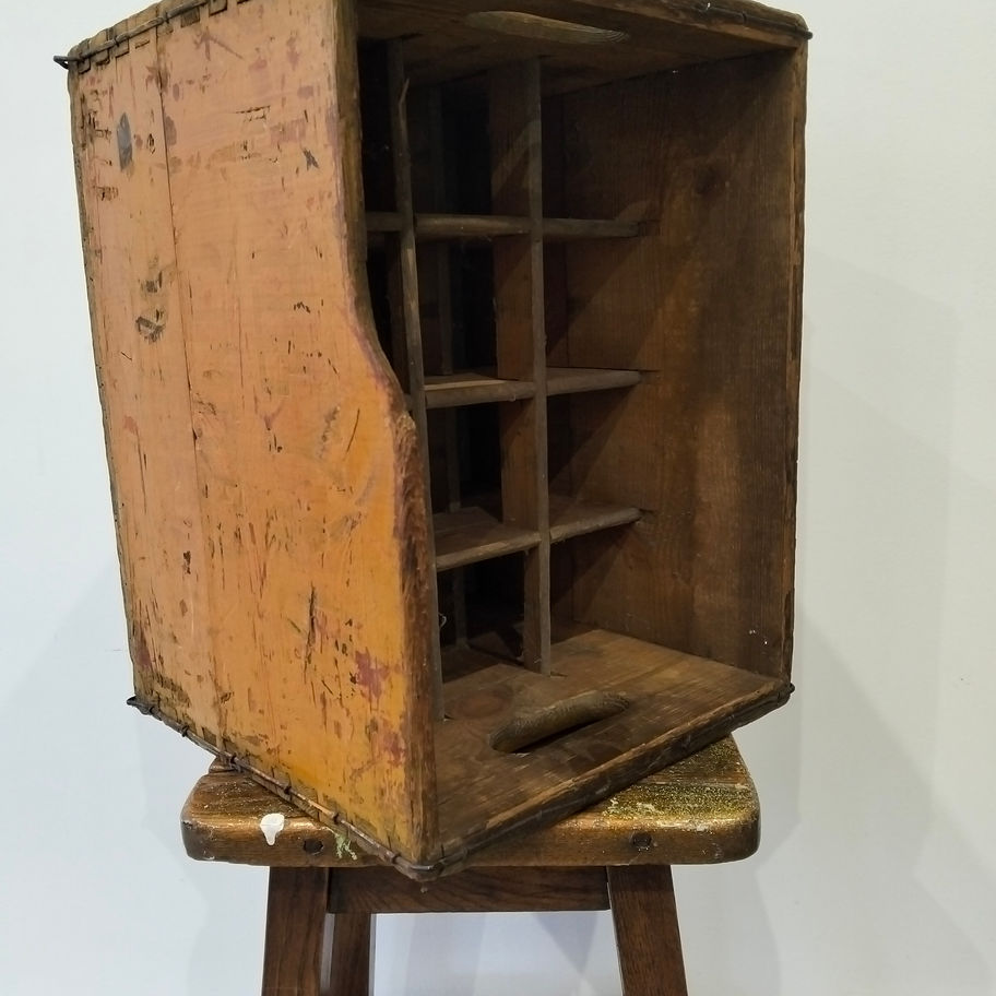 Antique Everards Brewery Wooden Bottle Crate – Leicester Early Mid 20th Century