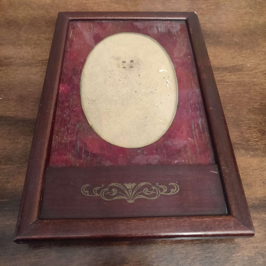 Antique 1920s probably French art nouveau mahogany picture frame