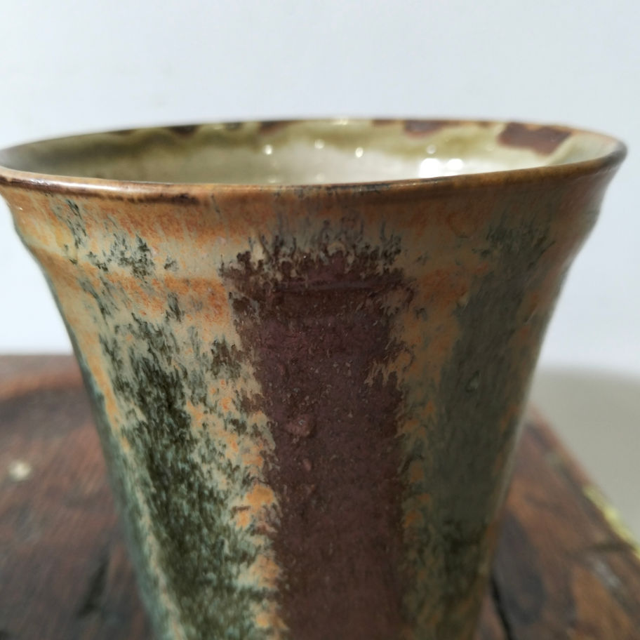 Vintage hand made and painted studio vases possibly by Rob Hand