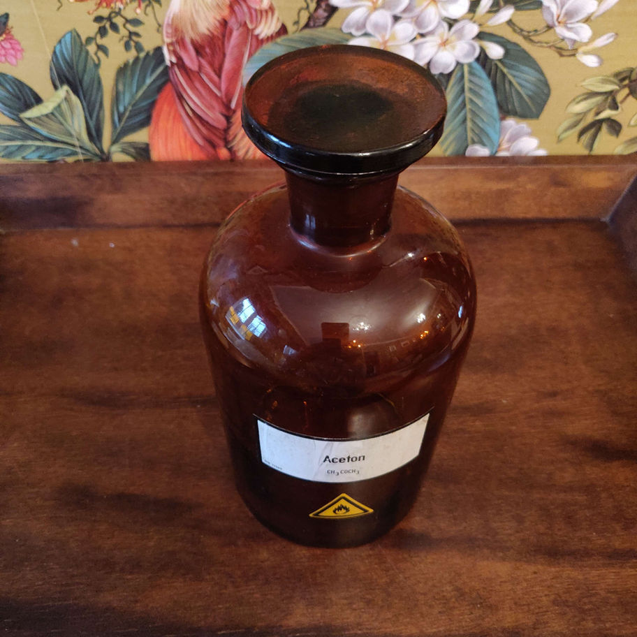 Vintage large apothecary bottle Aceton