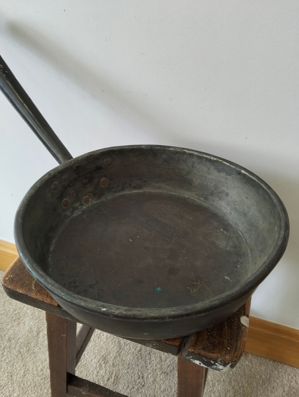 Antique Victorian early 19th late 20th century Copper Saucepan with Long handle