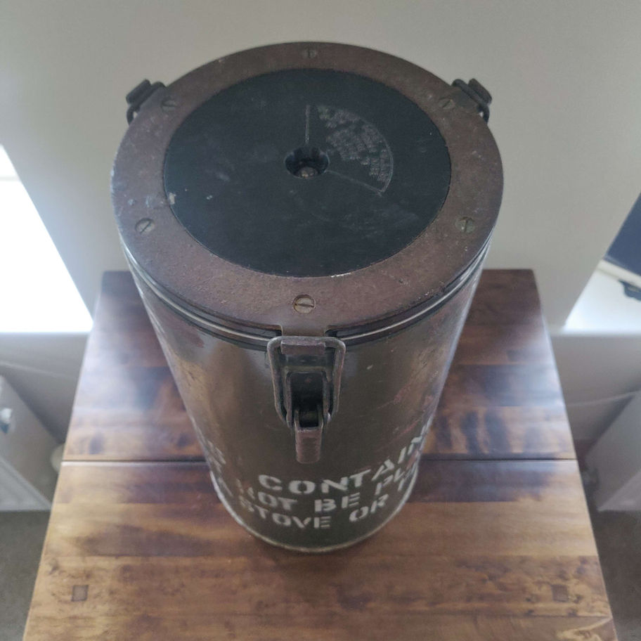 Vintage military metal food canteen