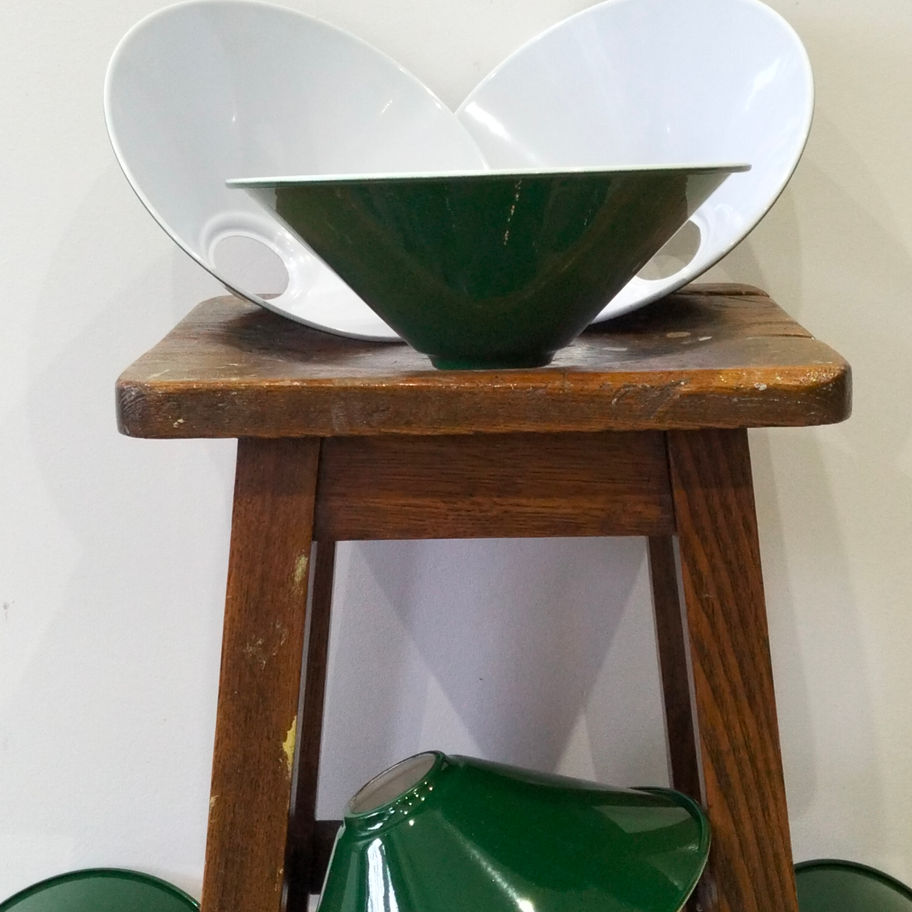 Vintage Industrial style Green Enamel Pendant Light Shades set of 10 or single